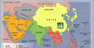 Политическая карта зарубежной азии Контурная карта зарубежной азии с границами